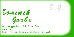 dominik gorbe business card